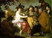 VELAZQUEZ, Diego Rodriguez de Silva y The Topers (The Rule of Bacchus) e oil